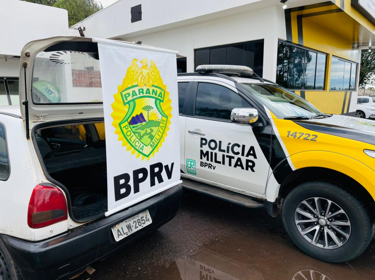 PR 323 - PRE apreende pneus contrabandeados em Cruzeiro do Oeste • Portal Guaíra