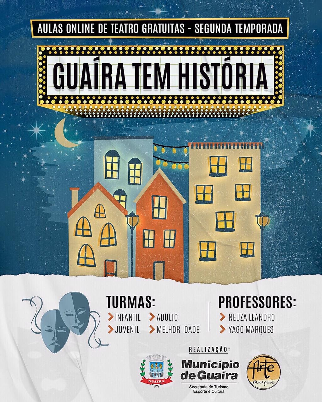 Arte - Projeto gratuito ensina linguagem do teatro aos guairenses • Portal Guaíra