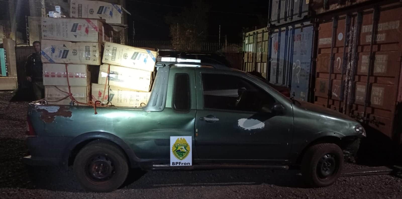 Guaíra - BPfron apreende 3 veículos carregados com cigarros paraguaios • Portal Guaíra