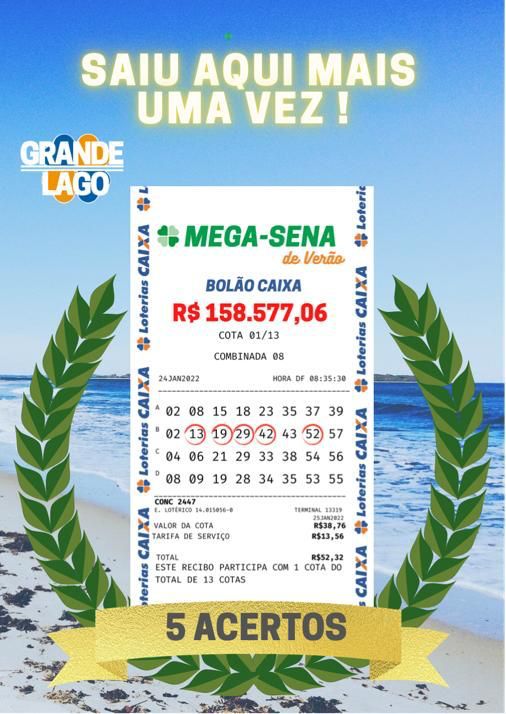 Lotérica Grande Lago informa - 13 sortudos vão dividir R$ 158,5 mil no bolão da Mega-Sena • Portal Guaíra