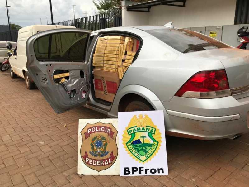 Guaíra - PF e BPFron apreendem 3 veículos carregados com cigarros contrabandeados • Portal Guaíra