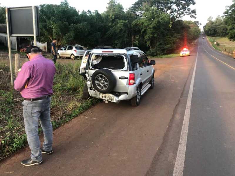 Marechal - Bebê de 04 meses é ejetado de veículo em acidente no Anel Viário • Portal Guaíra