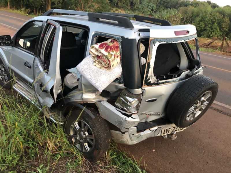 Marechal - Bebê de 04 meses é ejetado de veículo em acidente no Anel Viário • Portal Guaíra